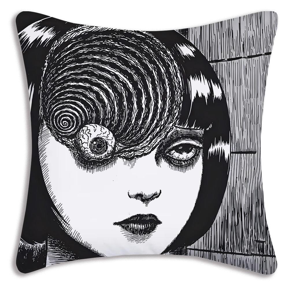 

Classic manga For T-Tomie Pillow Covers Cartoon Sofa Decorative Home Double-sided Printing Short Plush Cute Cushion Cover 30cmx30cm