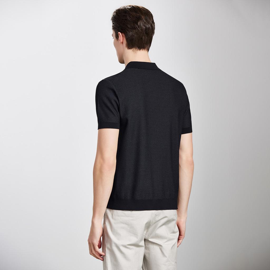 Men's Waffle Stretch Easy-to-Care Polo Shirt