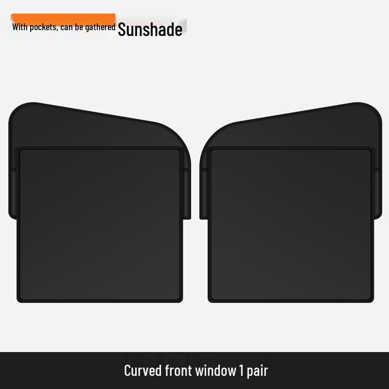 Magnetischer Auto-Sonnenschutz (Voll-/Halbblock) - Schwarzer Stoff Sonnenschutz, Nicht-transparenter Auto-Fenstervorhang