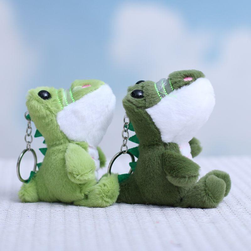 Cartoon Cute Green Crocodile Soft Plush Keychain Pp Cotton Filling Gift Bags