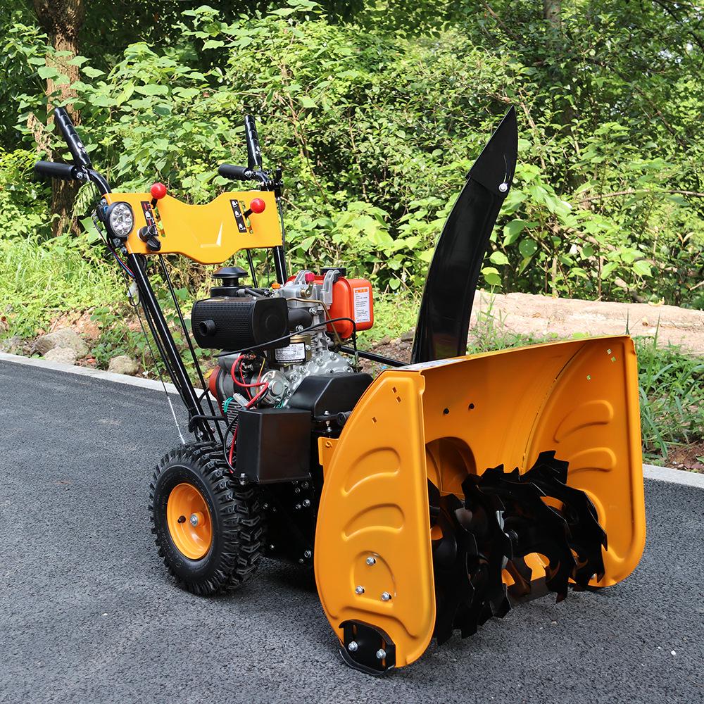 Hand-Push Multifunctional Snow Pusher - High-Power Snow Blower for Streets and Municipal Use