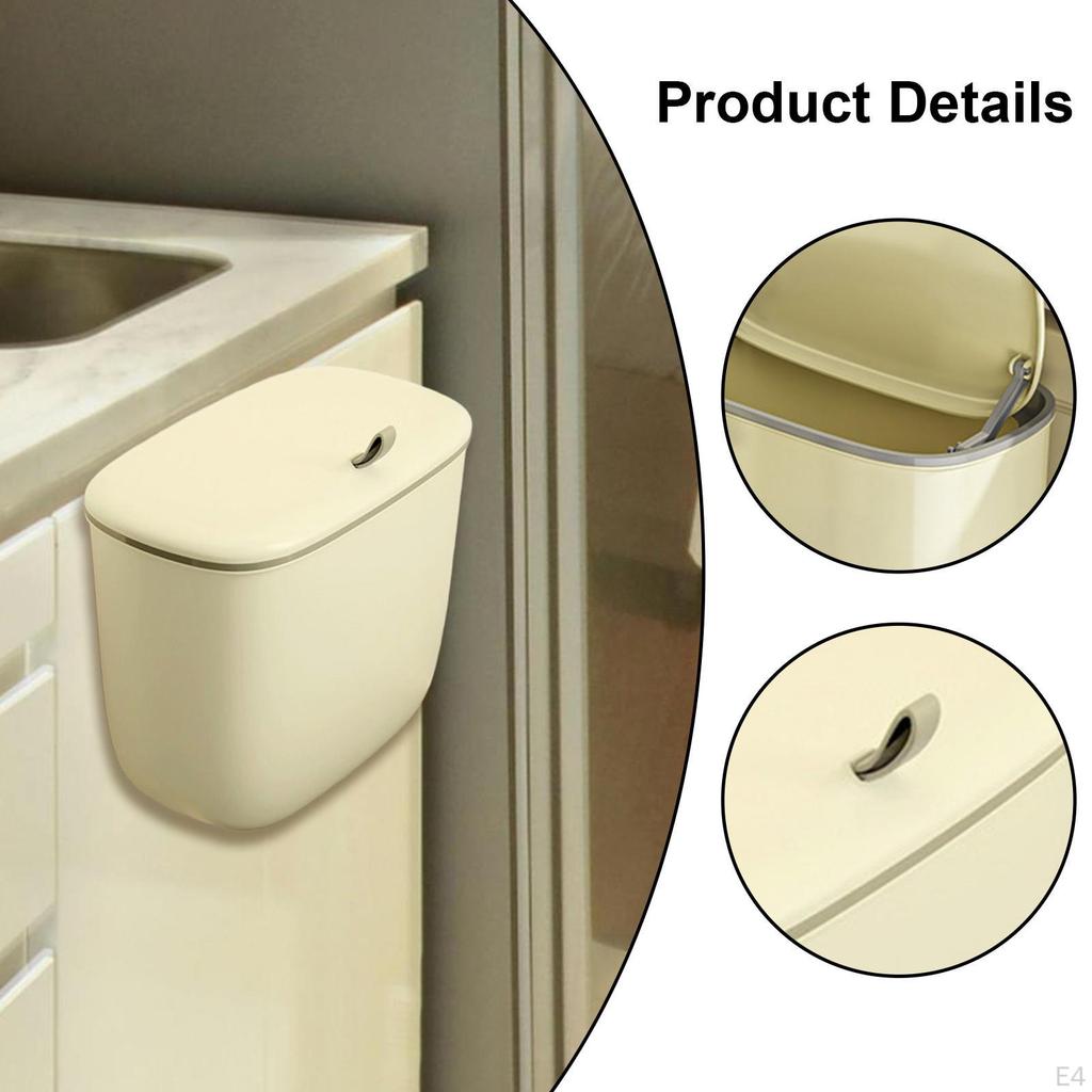 Hanging Trash Can Compost Bin for Kitchen Cabinet Door Waste Bucket Household