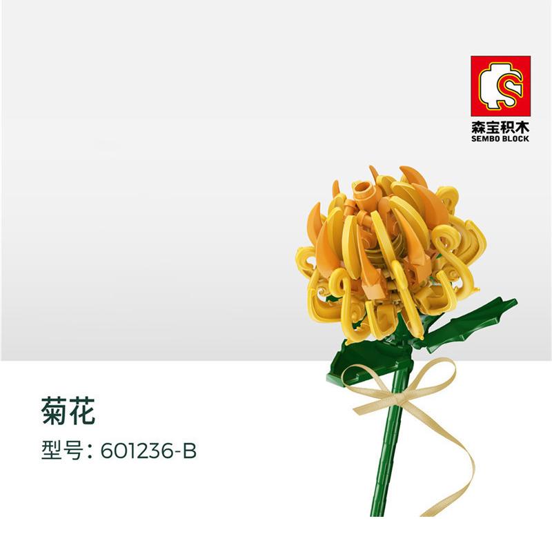 Sembo Blocks MOC Beautiful Flower Bouquet Roses Tulips Model Building Bricks Kids Present Valentine's Day Birthday Girls Gift