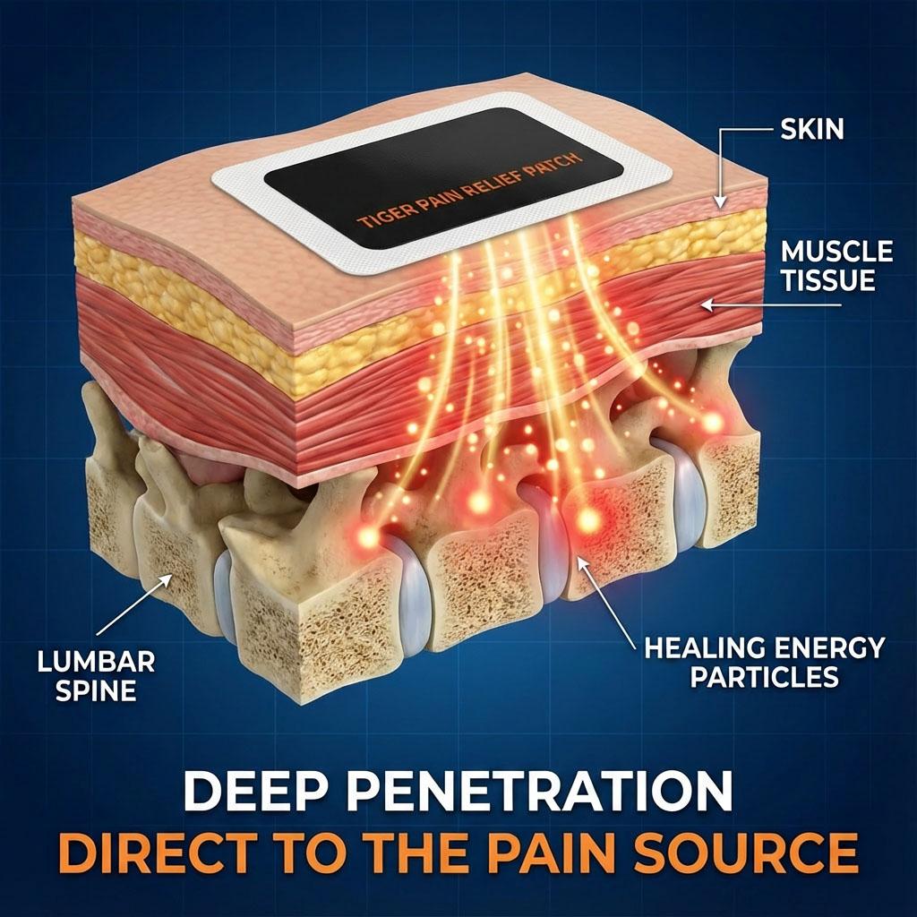 Tiger Herbal Patch for Lumbar Relief - Traditional Plaster for Lower Back Soreness & Stiffness