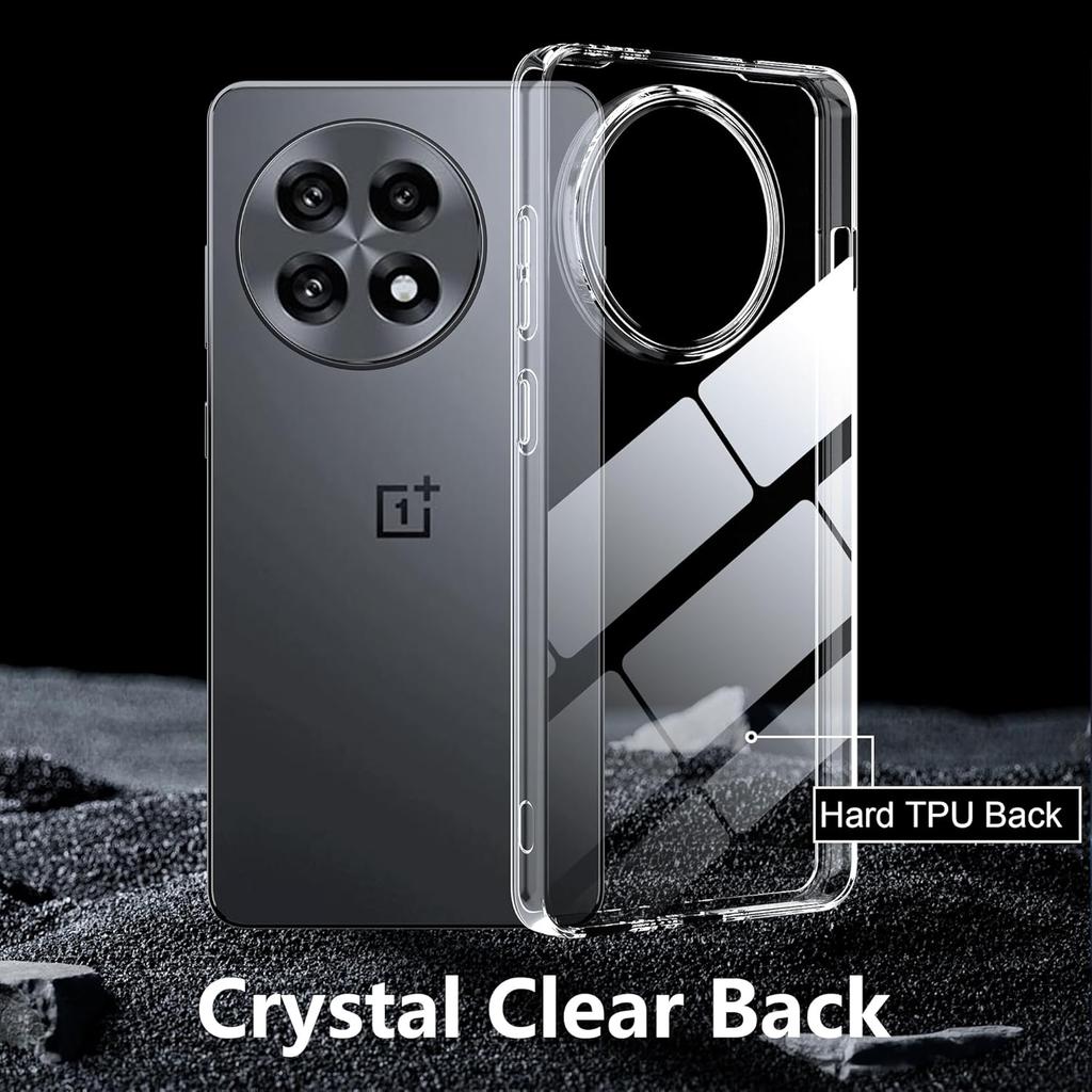 For OnePlus 13R 5G Case Anti-Fingerprint Crystal Clear TPU Phone Cover