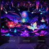 Adorable Cosmic World Wall Tapestry, Dreamy Nebula & Alien Landscape Design Soft Hanging Decor, Perfect Gift For Sci-Fi & Space
