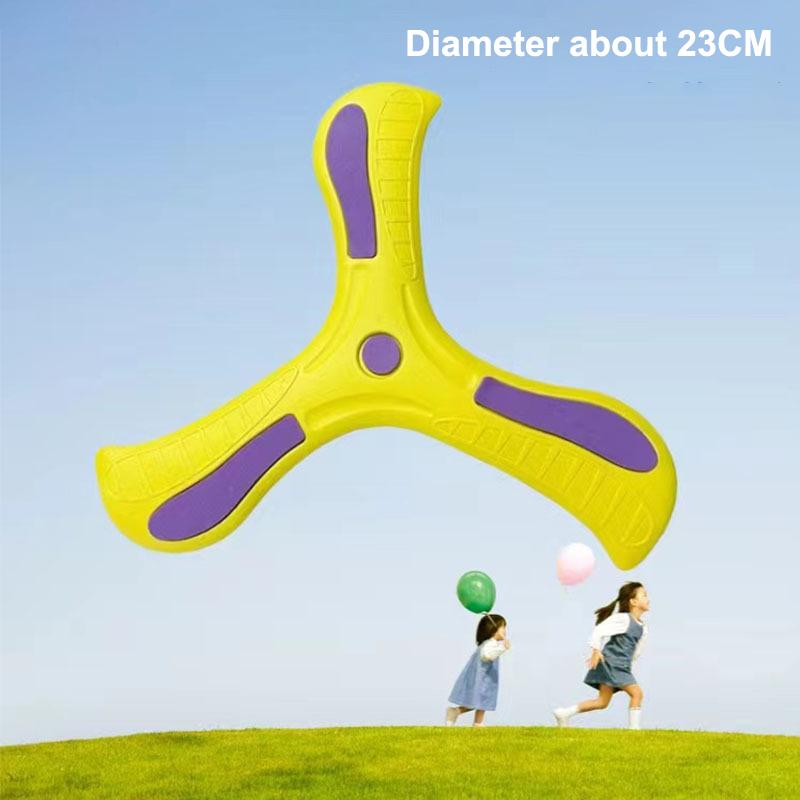 Outdoor Sport Flying Disc Toy Luminous Eva Touching Boomerang Return Dart Three-Leaf Cross Hand Throw Spinner Interactive Game