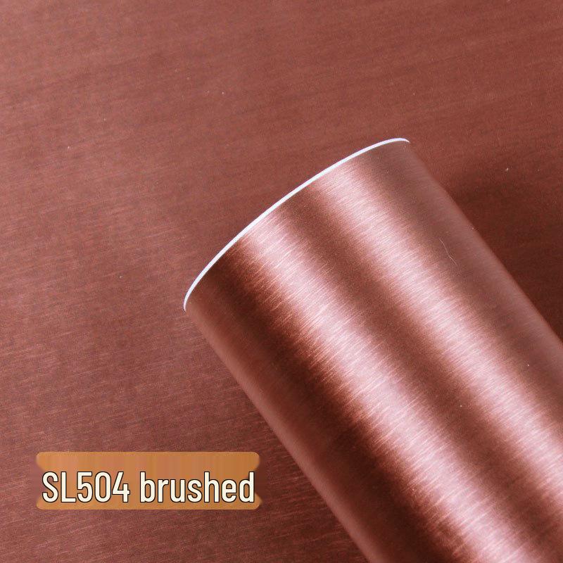 Gold & Silver Brushed Metal Stainless Steel Adhesive Film for Refrigerator, Elevator, and Interior Decor