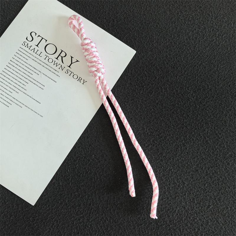Colorful Trendy Miu Style Polyester/Nylon Braided Rope Pendant with Knotting for Bags