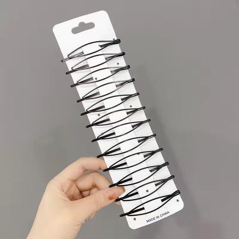 12pcs Black Hair Clips - Vintage Matte Finish,Invisible Bangs Clips for Women,Elegant Wedding Hair Accessories,Hair Accessories