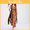 Stylish Polyester Hippie Costume For Women Featuring 70s Retro Disco Vibes Ideal For Halloween Celebrations