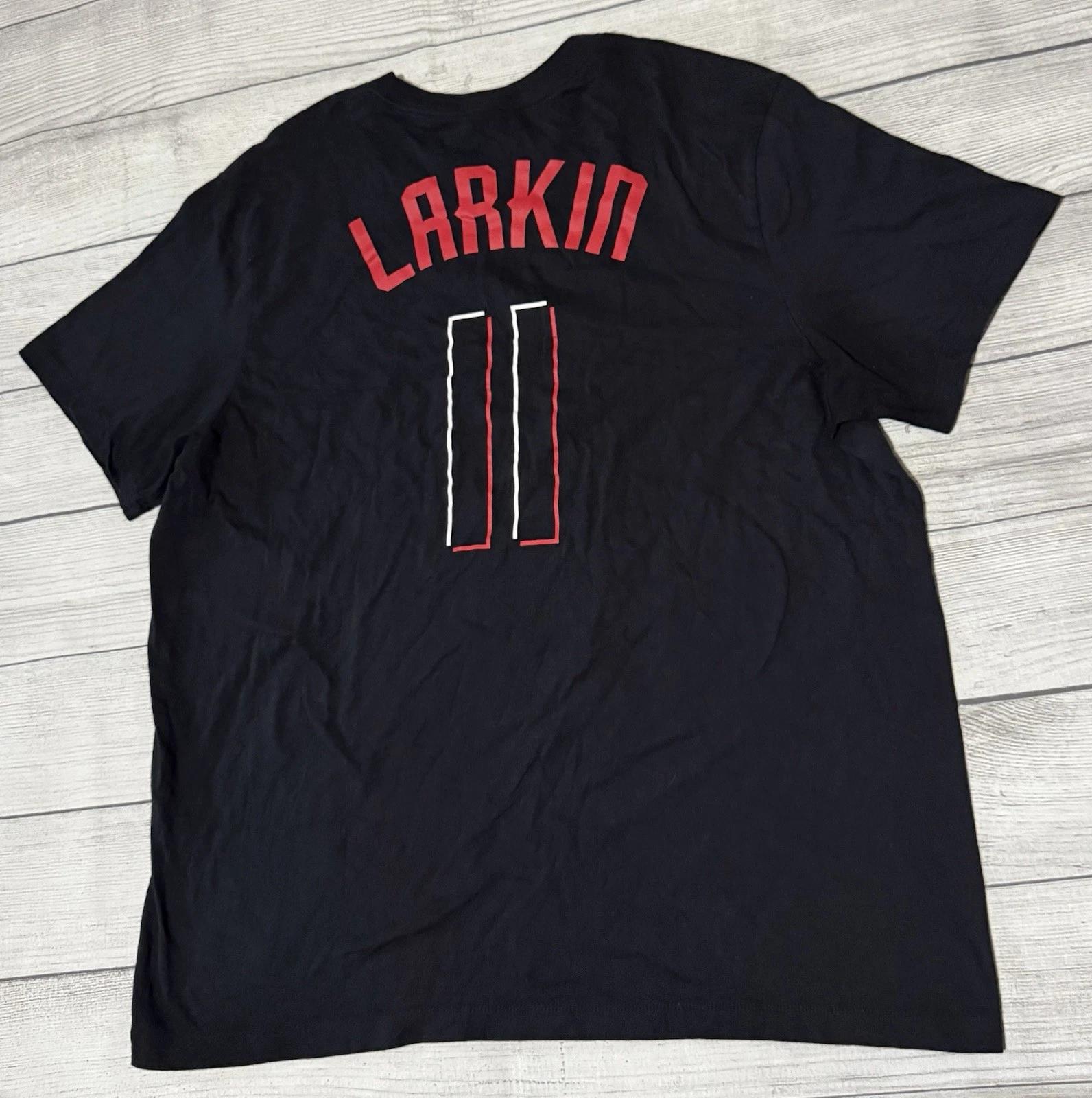 Cincinnati Reds Barry Larkin 11 T shirt Cincy Rare Size XL Black HTF S