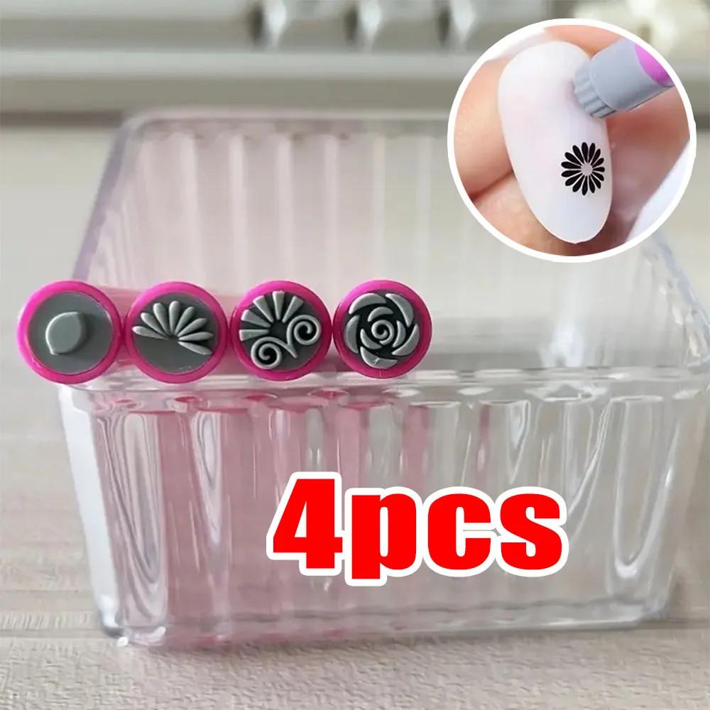 

4/6/10 шт. Штамп-ручка для дизайна ногтей DIY Цветочные бабочки для ногтей Граффити для ногтей Инструменты для нанесения точек Полировка Живопись Рисование Маникюрные инструменты