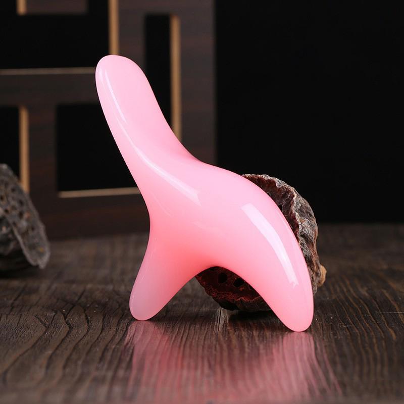 1Pcs Sandalwood Triangle Sparrow Foot Point Scraping and Stretching Stick Foot Muscle and Vein Unblocking Device Foot Massager розовый