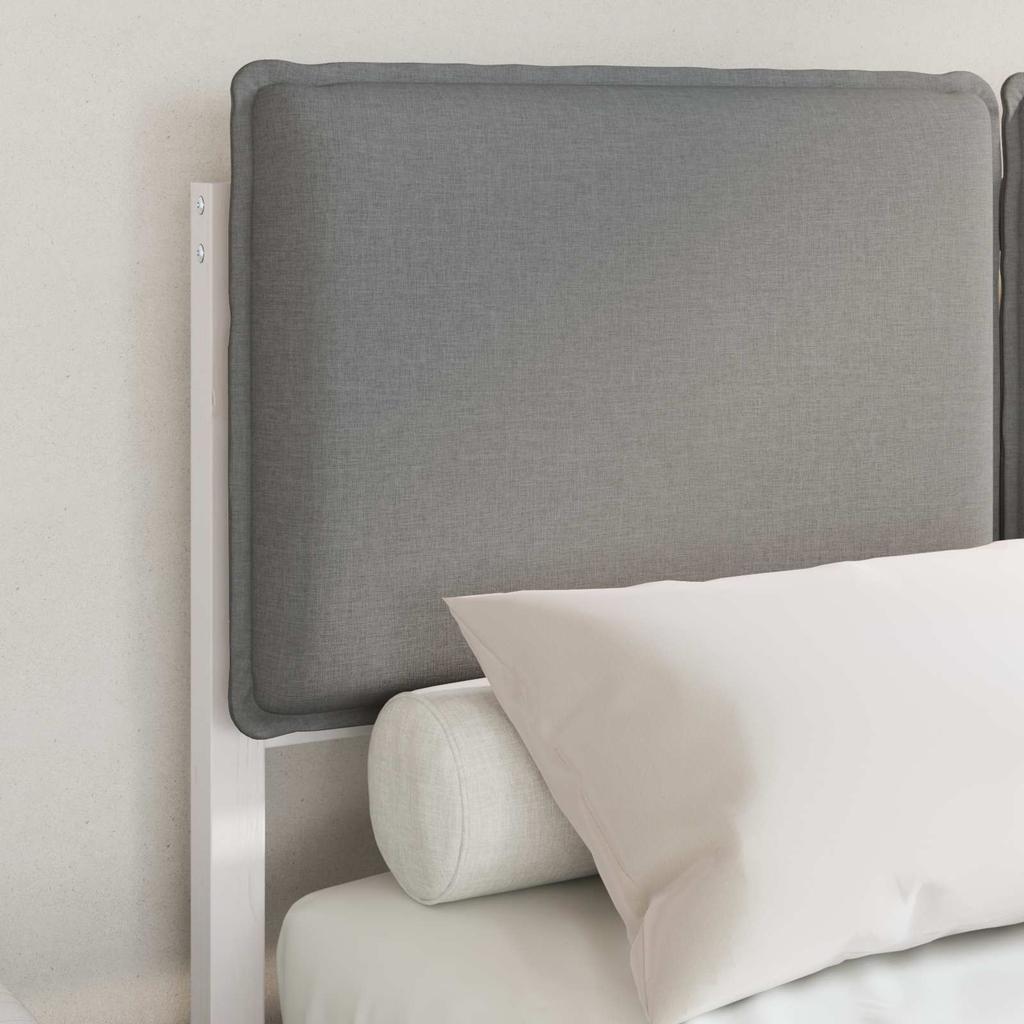 Bed Frame with Upholstered Headboard Light Grey 120 X 190 Cm