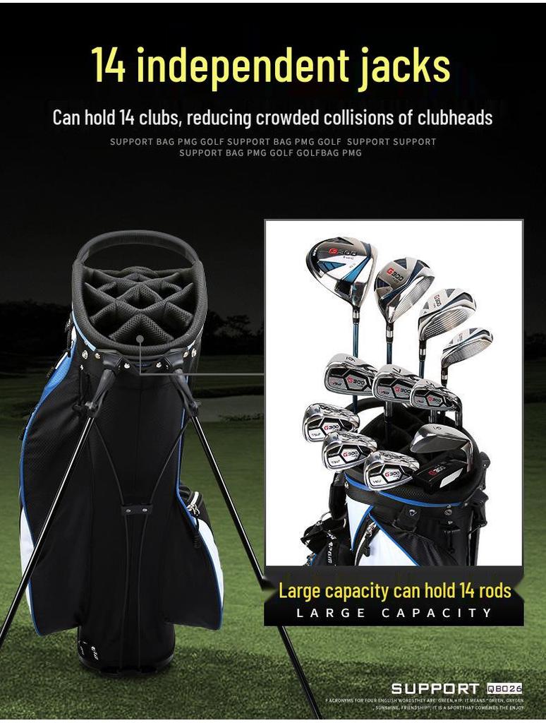 PGM Unisex Golf Stand Bag with Double Shoulder Strap, Lightweight and Durable.