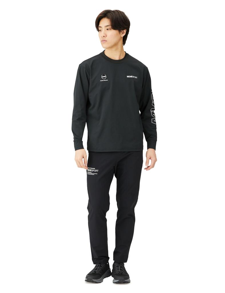 DESCENTE SUNSCREEN TOUGH Sleeve Logo Long Sleeve Size O Shirt, Black,