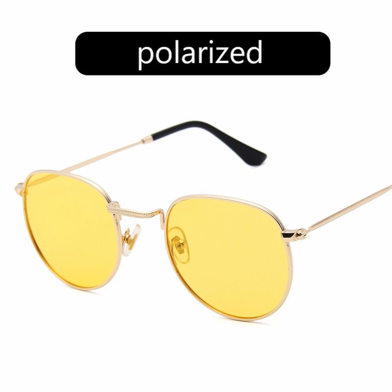 Luxury Vintage Round Sunglasses Women Designer Fashion Mirror UV400 Sun Glasses For Lady Eyewear Female Brand