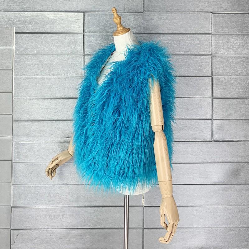 2026 Womens Faux Fur Vest Warm Sleeveless Jacket Street Style Winter Coat