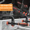 2pcs Industrial C-Clamp with Nylon Pads Heavy Duty Woodworking Fast Clamp for Welding DIY Assembly