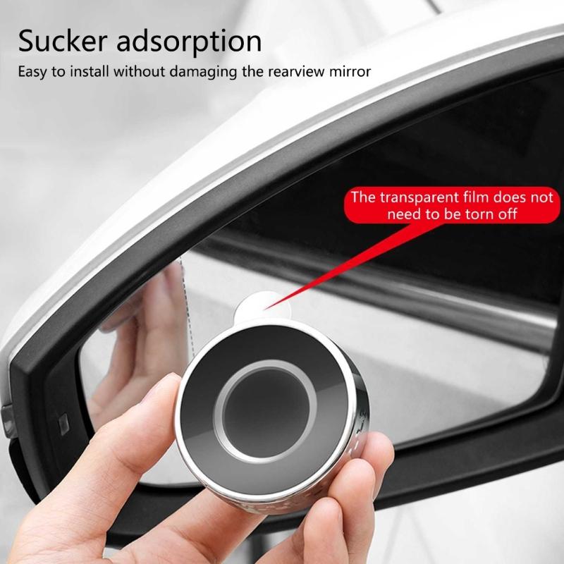 Blind Spots Auxiliary Mirrors Round Glass Frameless Convex General  Fit Car Safety Mirror Simple Use for Car SUV Truck