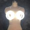 LED Luminous Bra Sexy Large Cup Food Grade Leakproof Interactive Atmosphere Props PVC