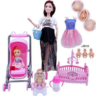 Nouveaux Accessoires de Poupée Faits à la Main Poupées Bébé Maman Enceinte Dame Pour Filles Jeu Cadeau de Noël Anniversaire Jouet pour Enfants, Sans Boîte
