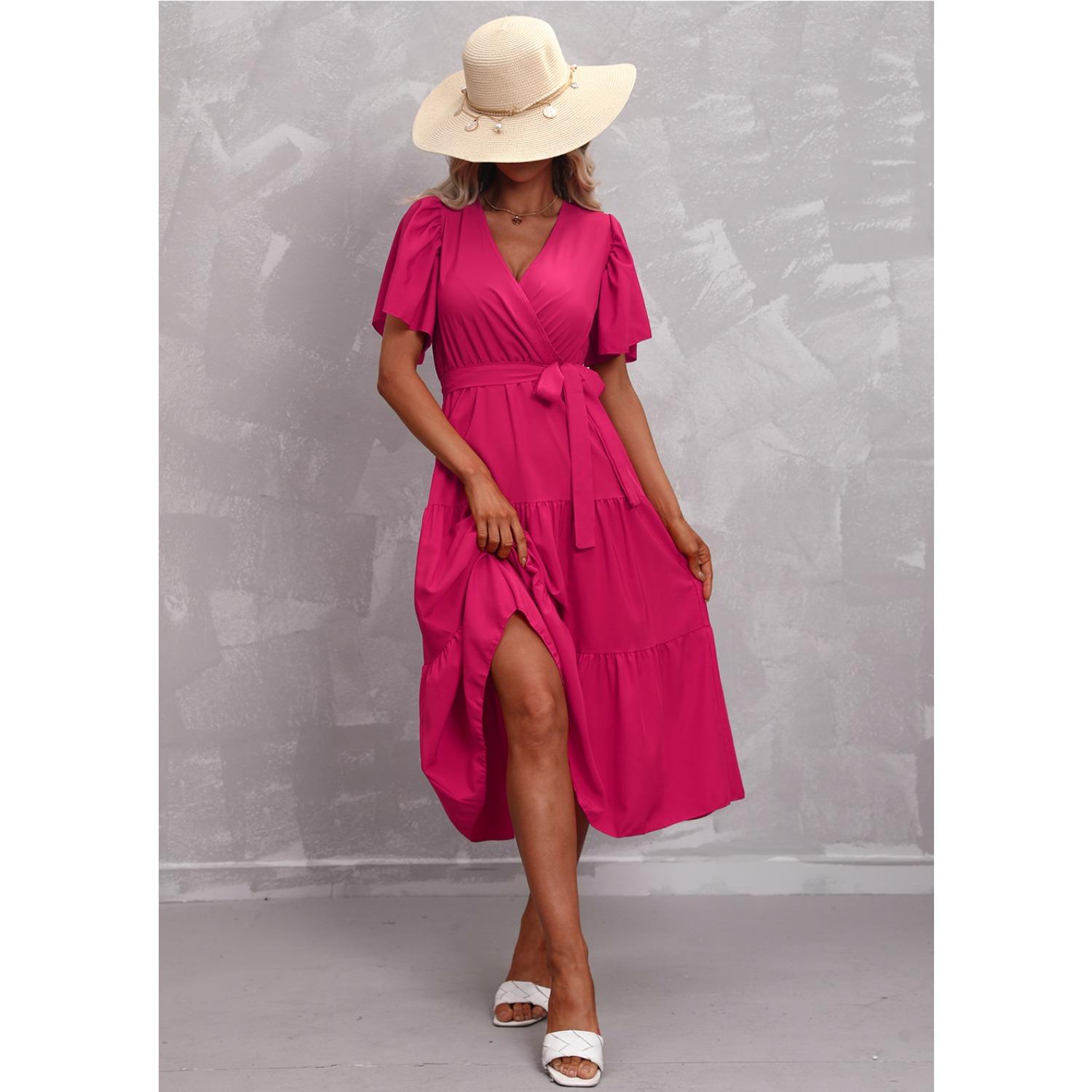 

2025 Новые модные тенденции платья весна-лето платья с принтом на талии модные женские 2XL