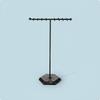 16 Haken Ohrringständer Marmormuster Basis Doppelte Reihe Schmuckständer Schreibtisch Design Querstange