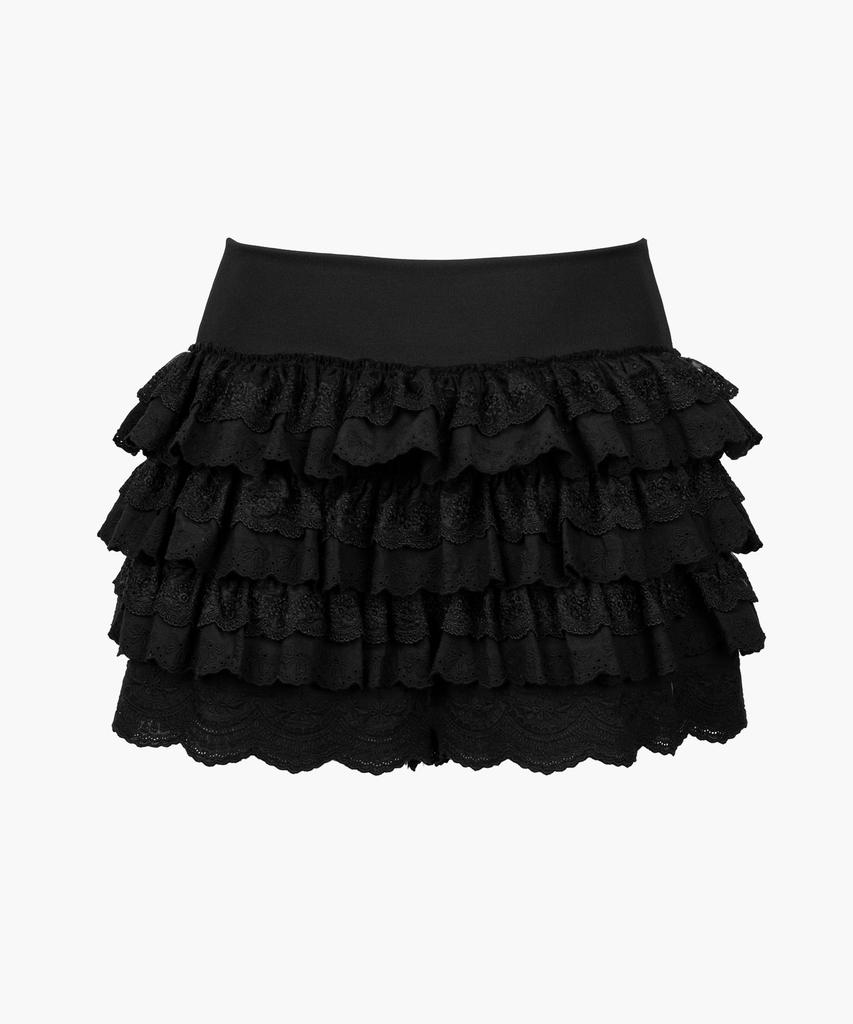 ROUGHNECK Lace Tutu Pants Skirt Black