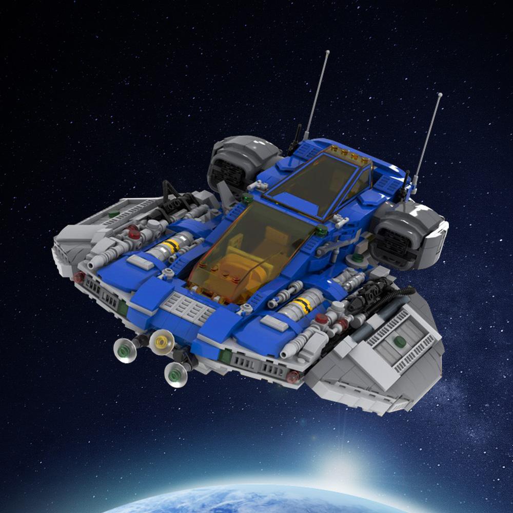 MOC MPV Reliant Spaceship Building Blocks Model Classic Space Cargo Ship Bricks DIY Assembly Toys For Children Birthday Gifts