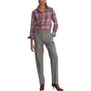 Polo Ralph Lauren Embroidered Polo Collar Button Plaid Long Sleeve Shirt Women shirts 211814339-001