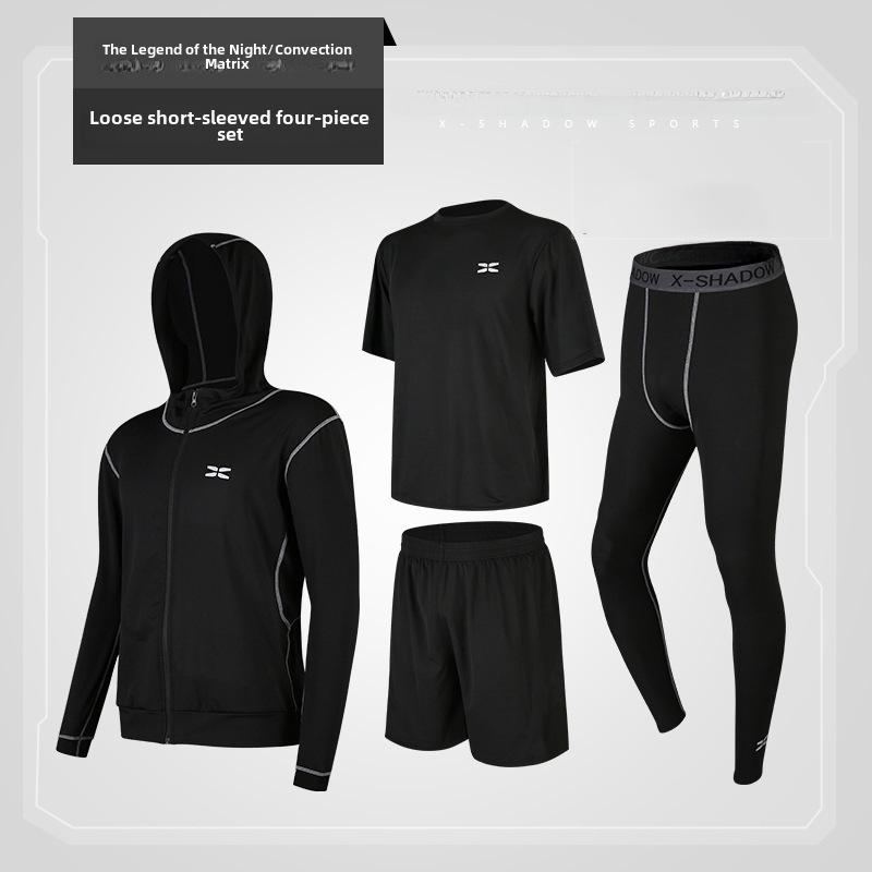 2021 Men's Spring/Summer Fitness Tights & Sports Suit for Running, Gym, & Basketball