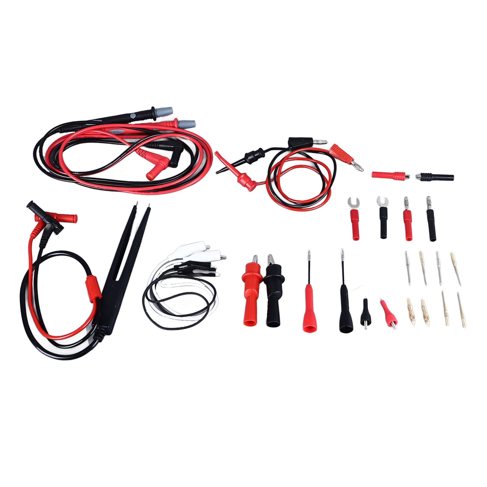 

27 шт. Набір для тестування мультиметра Електричні гачки-зонди Багатофункціональний змінний набір 10A з 1 мм 2 мм