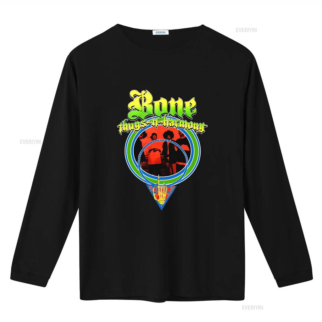 Authentisches BONE THUGS N HARMONY I E S Slim Fit T-Shirt Schwarzes Banddesign Vintage gewaschen Unisex Stilvoll Vielseitig Mann Leicht