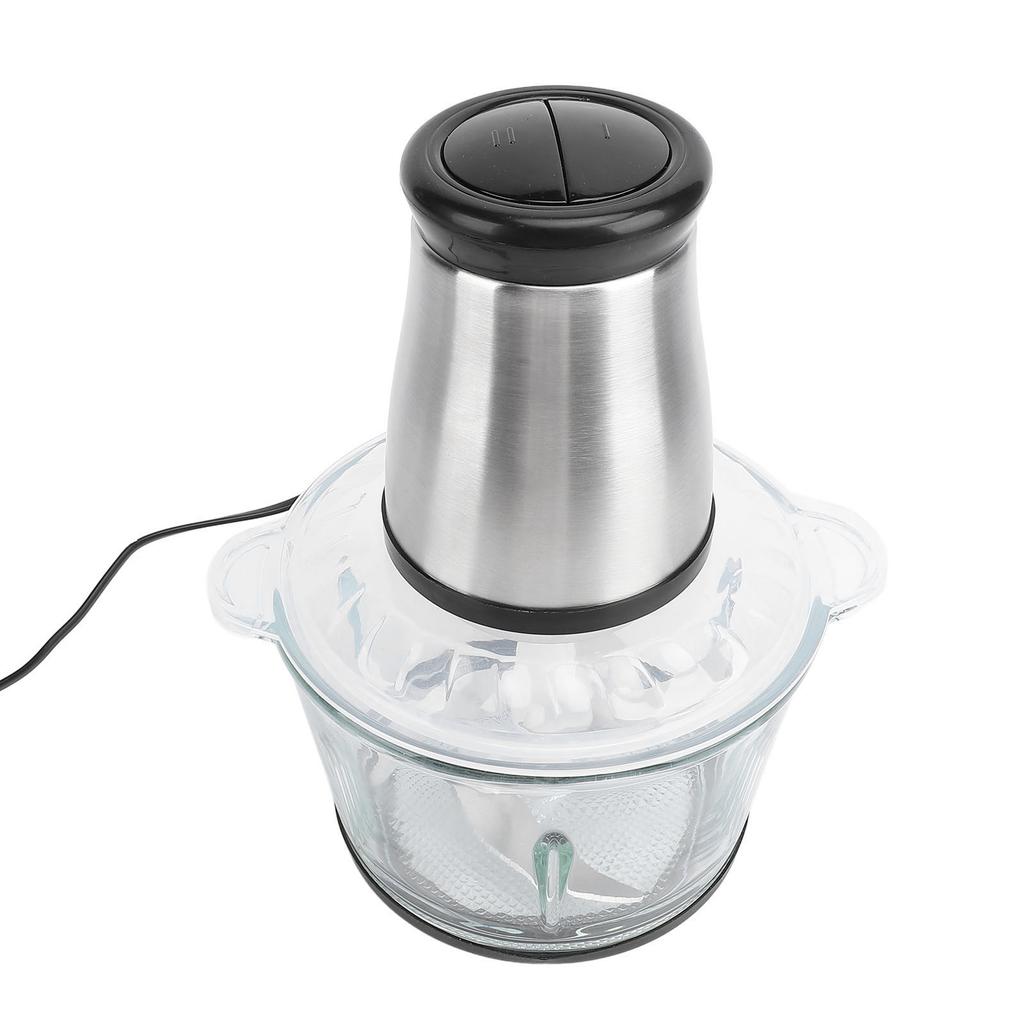 Hachoir à viande électrique 200 W 2 L en acier inoxydable, robot culinaire multifonctionnel, mixeur à viande pour légumes