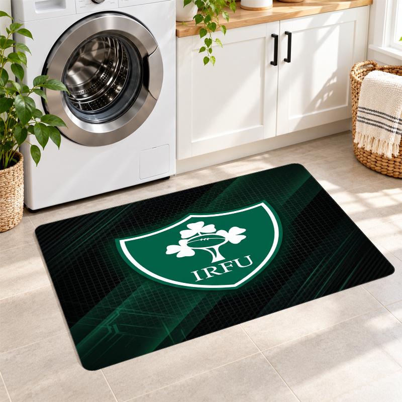 Flannel Kitchen Mat Ireland Rugby Soft Area Rug Non Slip Floor Carpet Home Decoration