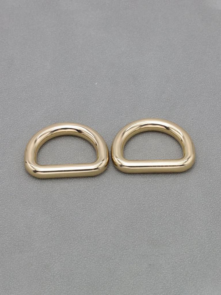 Gold Light D-Ring Buckle for Bags and Backpacks - DIY Leather Hardware Accessories