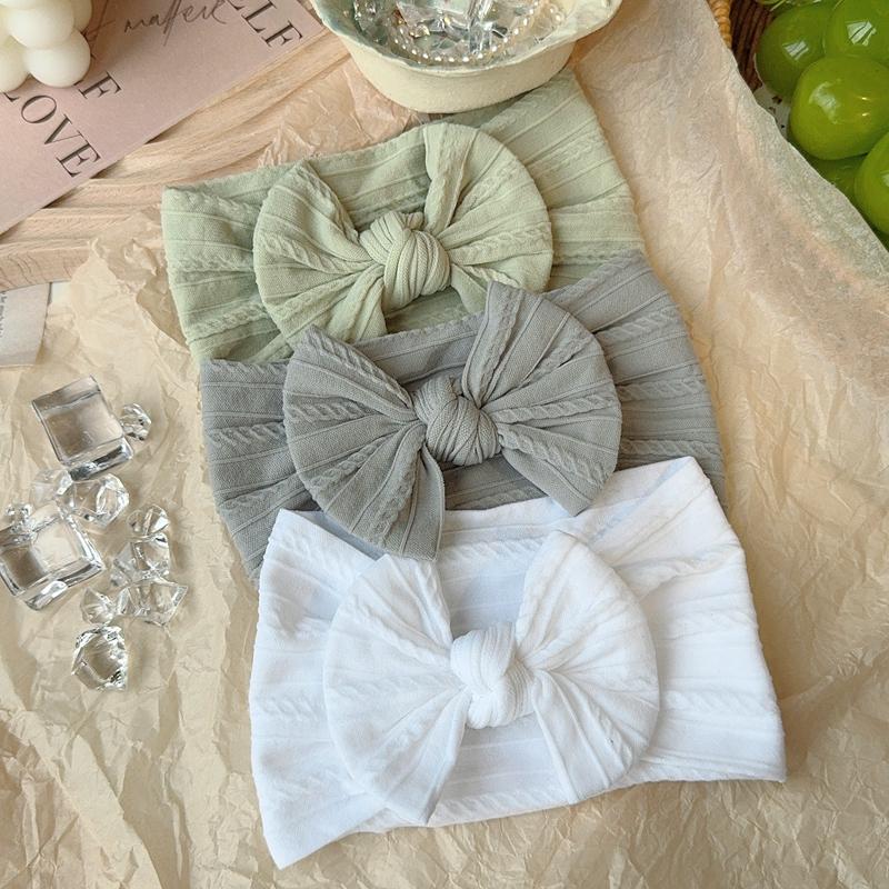 3 stk Baby Jente Sløyfer Pannebånd Nyfødt Turban Hårbånd Tilbehør Barn Hårbånd Utendørs Småbarn Barn Hodebånd Hårtilbehør