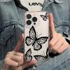 Black line butterfly for iPhone17promax Apple 16 mobile phone case 14/13 fine hole 15 anti-drop