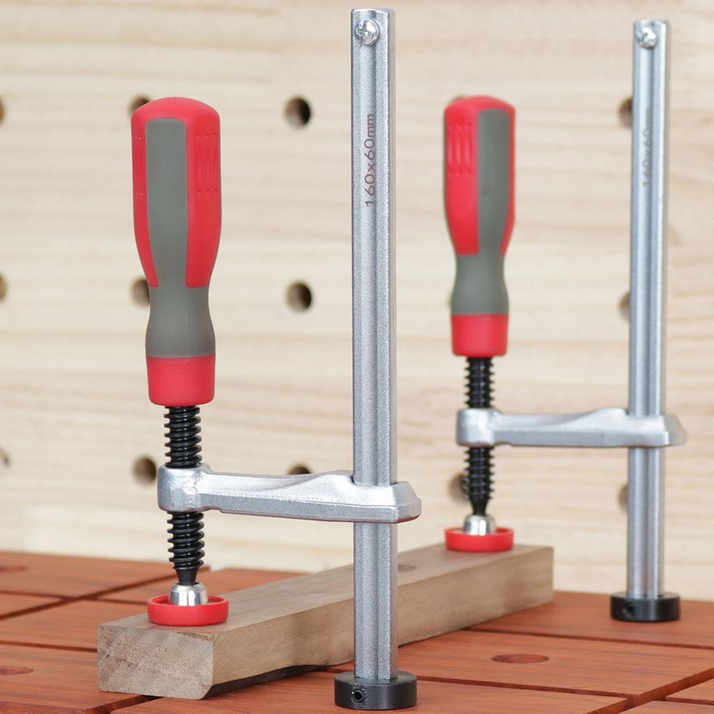 Bench Hold Down Clip Workbench Holdfast Clamp 20mm Base Diameter Carbon Steel  Rail Stable Clamping for Workpieces Fixing