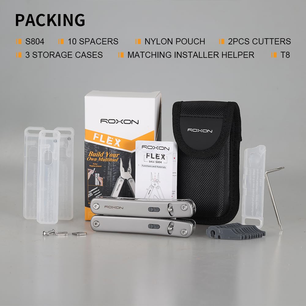 Roxon S804 is a customizable multi-functional tool. Convenient for everyday use. Perfect for activities such as mountain climbing, camping, and