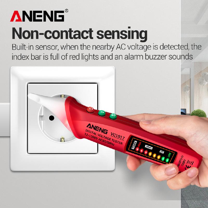 Penna Rilevatore Tensione Senza Contatto - Tester Elettrico 12-1000V Con LED E Torcia, Modalità Auto/Manuale - Foto 13