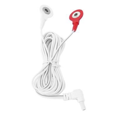 0.09in Electrode Lead Wires 59 Inches 2?In?1 Red White Button Type Electrode Lead Cable