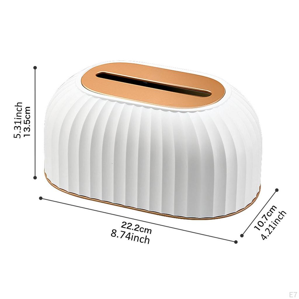 Randig Papperslåda Prydnad Hantverk Dekoration Förvaring Dispenser Elegant Pappershandduk