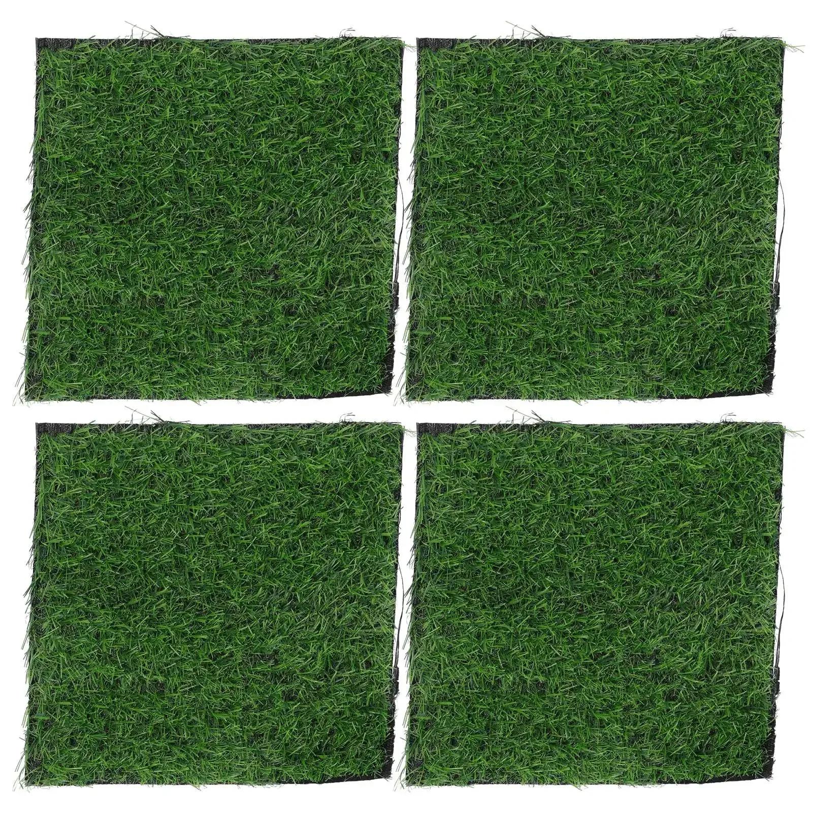 

4pcs Artificial Plant Grass Lawn Turf Carpet DIY Miniature Landscape Decoration Natural Mini Gardening Props Garden Decor