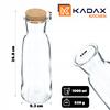 KADAX Glass Carafe Pitcher For Water 1000ml 1 Liter Water Wine Beverages Cork
