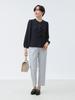 LIFE STORE by BEAMS Navy Front Ruffle Blouse BMING Women's (S-L)