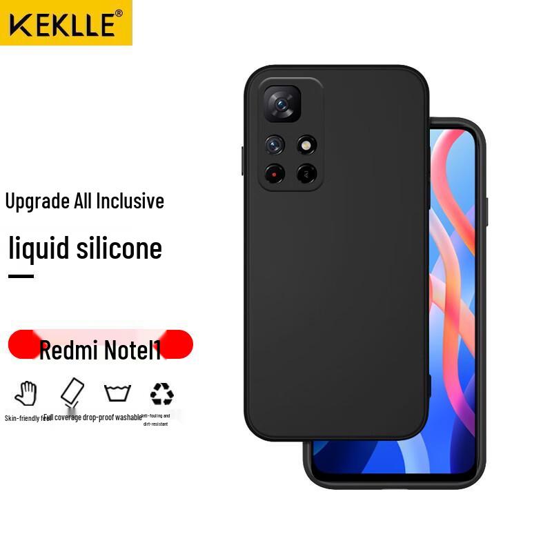 KEKLLE Redmi Anti-Drop Liquid Silicone Phone Case