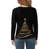 Christmas Day Girls Long Sleeve T Shirts Kids Fall Tops Crewneck Printed Basic Tees